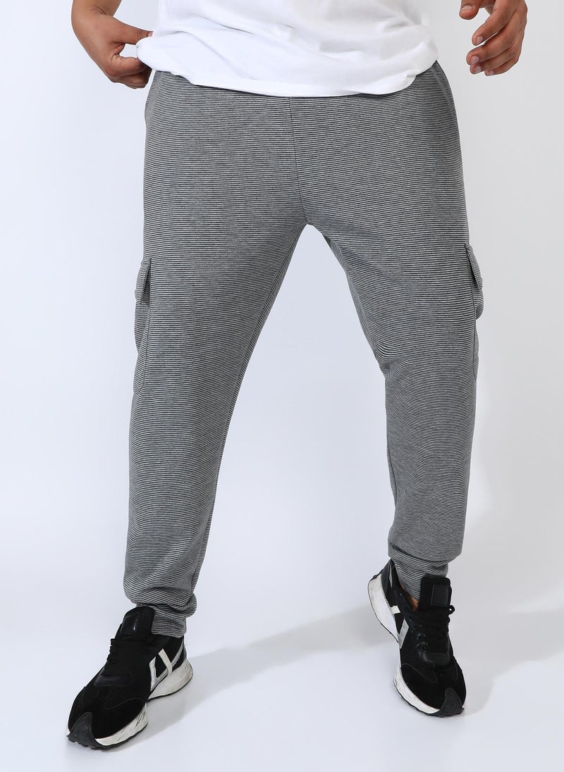 Men's Moon Grey Utility Cargo Trackpants