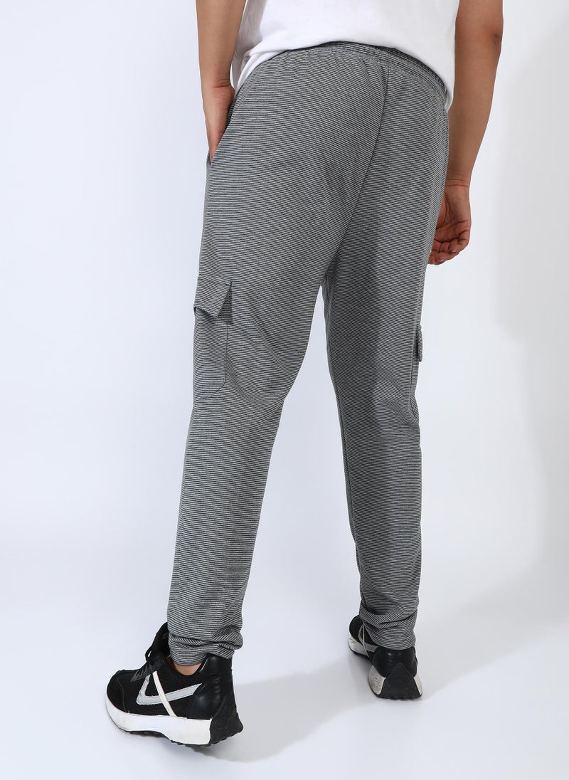 Men's Moon Grey Utility Cargo Trackpants