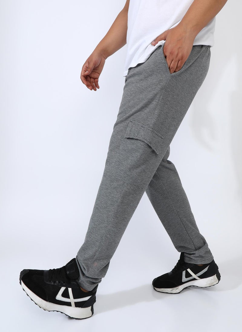 Men's Moon Grey Utility Cargo Trackpants