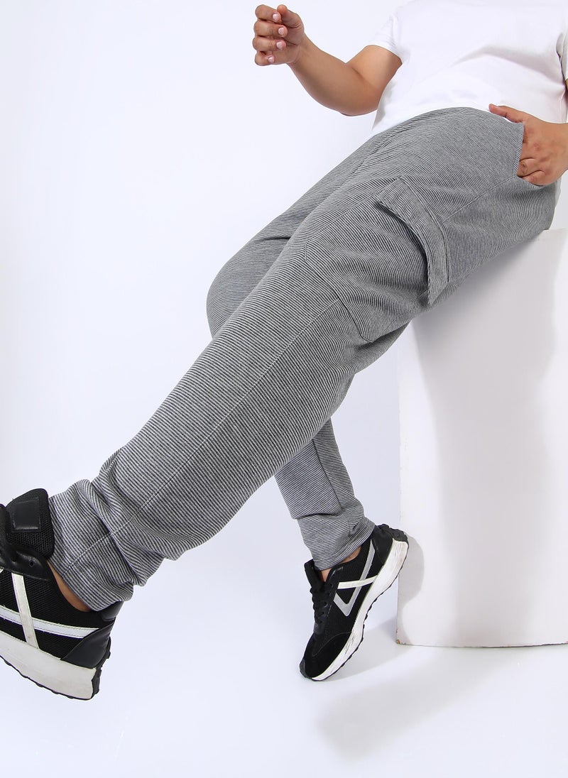 Men's Moon Grey Utility Cargo Trackpants