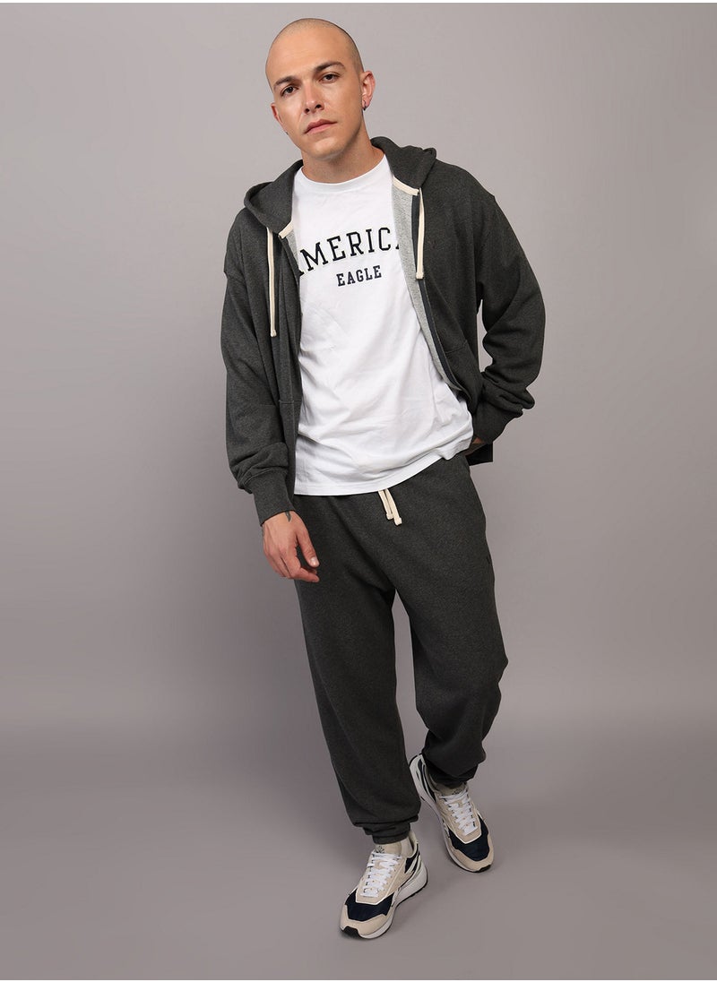 Fleece Drawstrng Cuff Hem Sweatpants