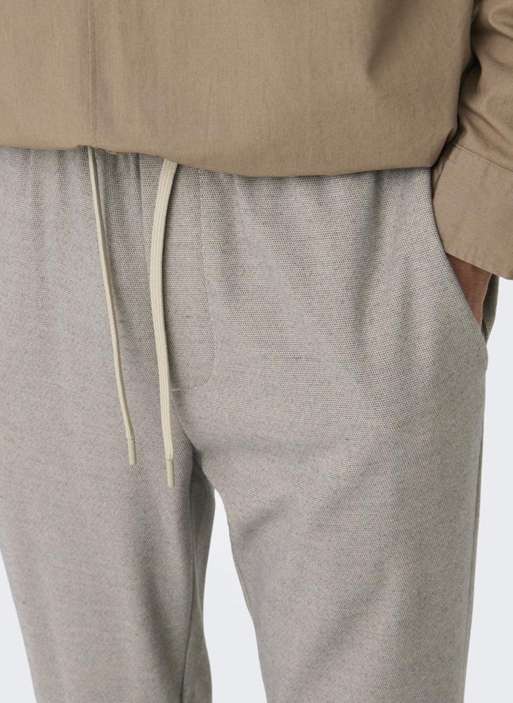 Sinus Drawstring Stright Sweatpants