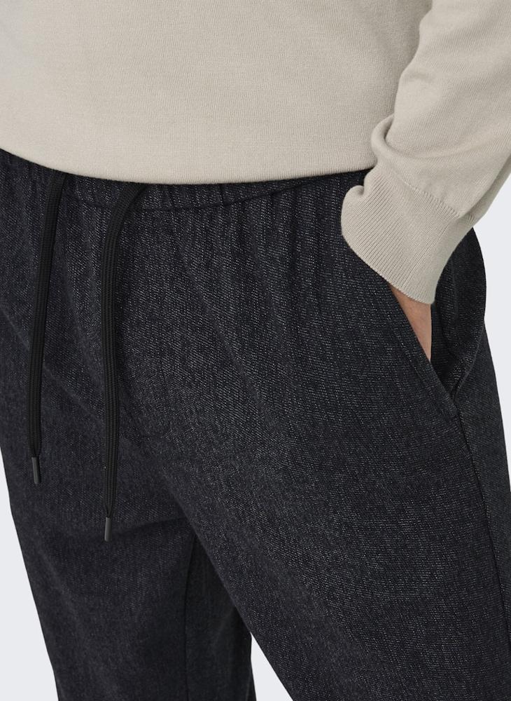 Sinus Drawstring Stright Sweatpants