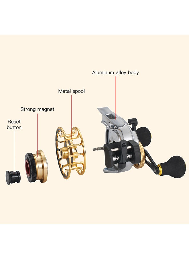 Automatic Wire Spread 10+1 BB Fly Fishing Reel Aluminum Alloy Fishing Reel Left/Right Hand Raft Reel Ice Fishing Reels Automatic Line Casting Fly Reel