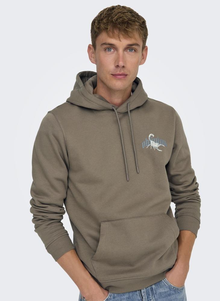 Bernie Drawstring Pocket Detail Hoodie