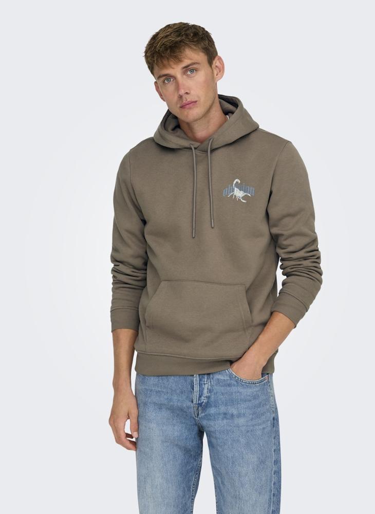 Bernie Drawstring Pocket Detail Hoodie