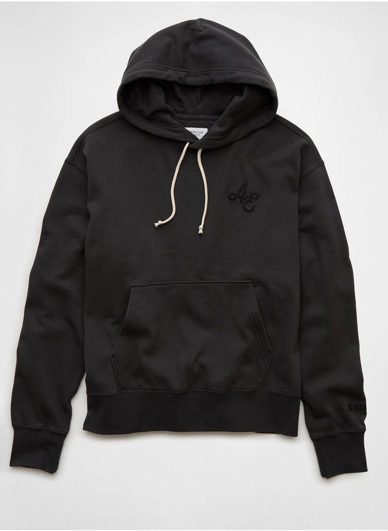 Logo Graphic Drawstring Pullover Hoodie