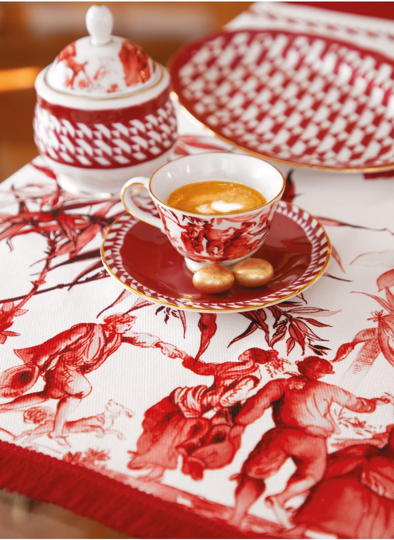 Baci Milano Le Rouge Sest 2 Coffee Cups Porcelain