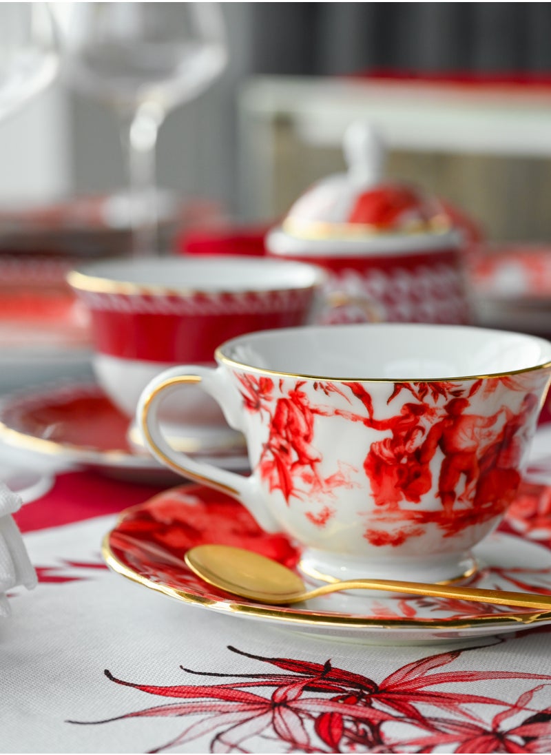 Baci Milano Le Rouge Sest 2 Coffee Cups Porcelain