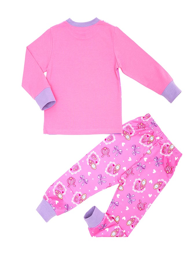 Ballerina Princess Glow-in-the-Dark Cotton Pajama Set for Girls