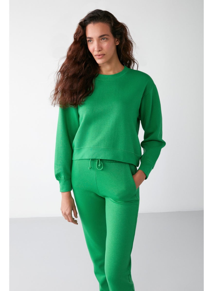 Lona Basic Relaxed Green Sweatshirt