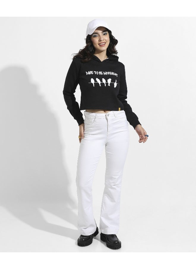 Women's Black Too Be Different Cropped Hoodie