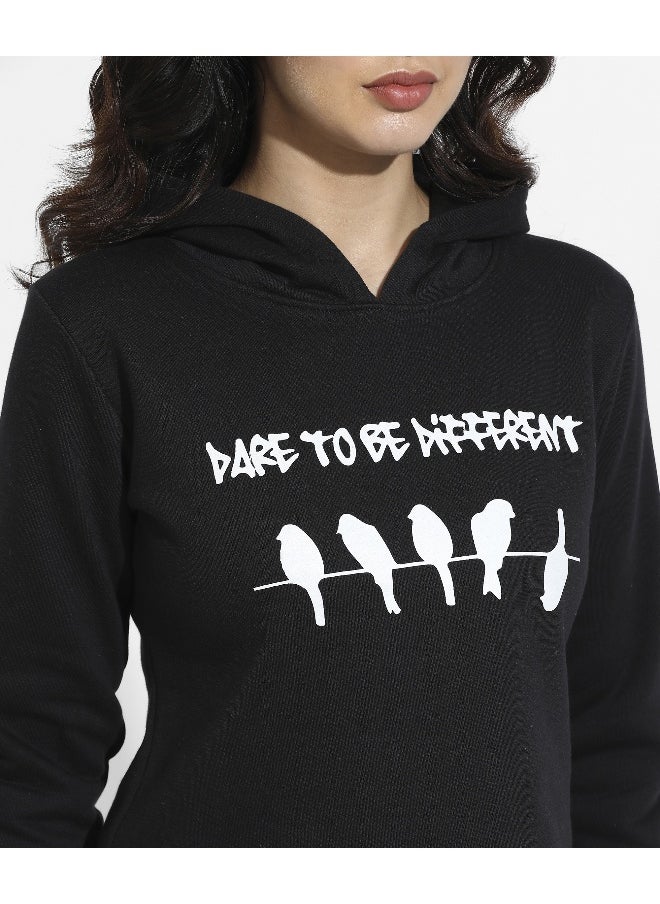 Women's Black Too Be Different Cropped Hoodie