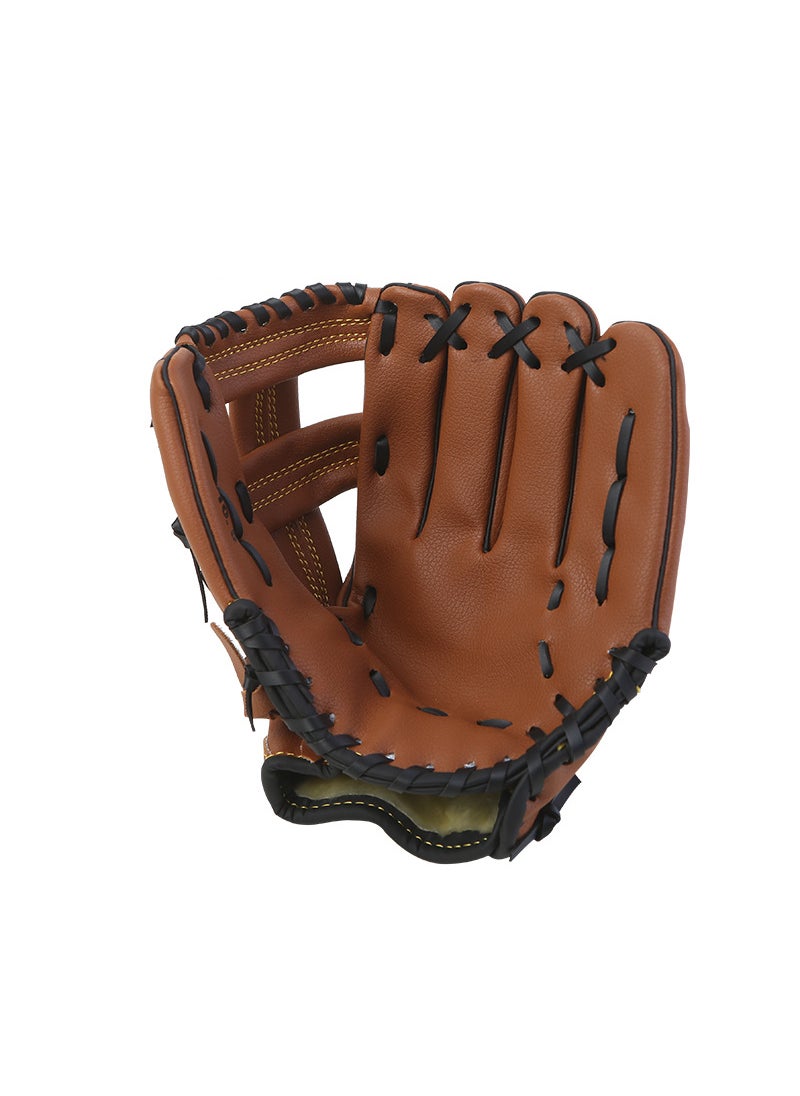 Comfy Thicken Baseball Glove for All AgesBrown Brown