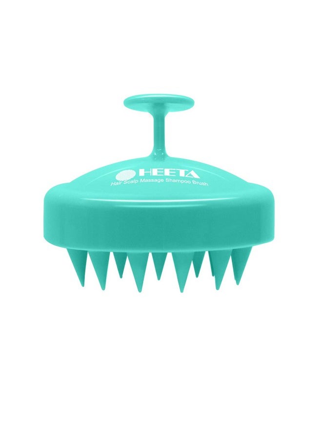 HEETA Scalp Massager Hair Growth, Scalp Scrubber with Soft Silicone Bristles for Hair Growth & Dandruff Removal, Hair Shampoo Brush for Scalp Exfoliator, Green