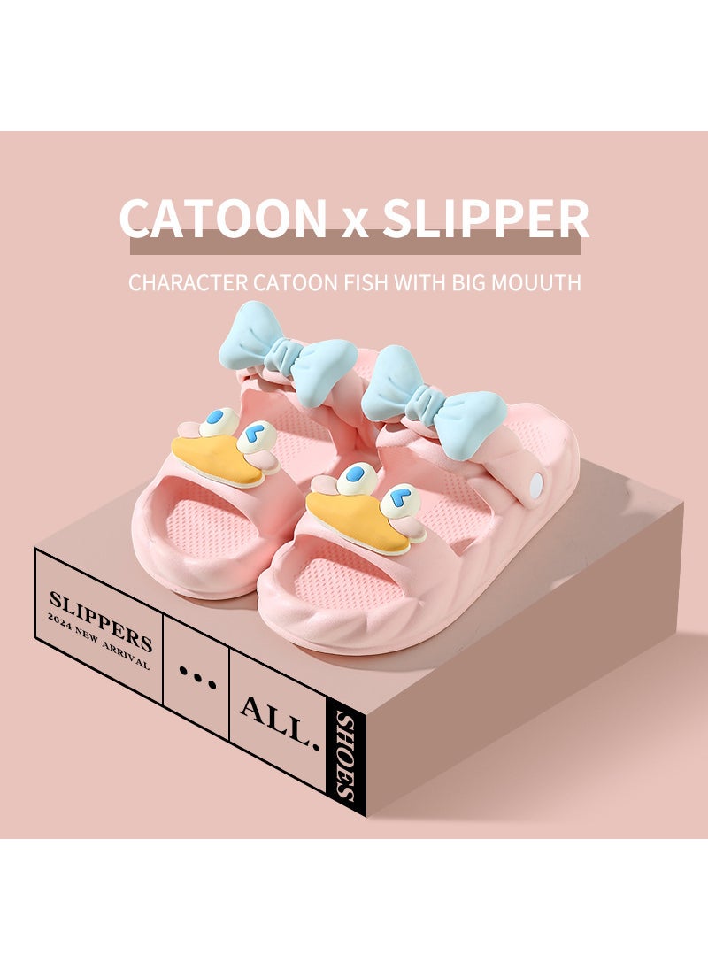 Cartoon Cute Summer Thick-Soled EVA SlippersPink Pink