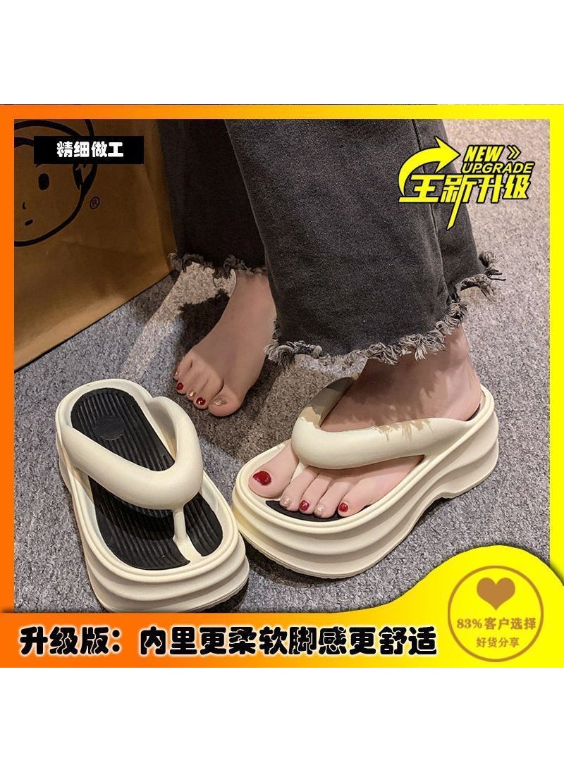 2024 Fashion Wedge Flip-Flops for WomenWhite Black [Black Label Upgrade] FBJ White Black [Black Label Upgrade] FBJ