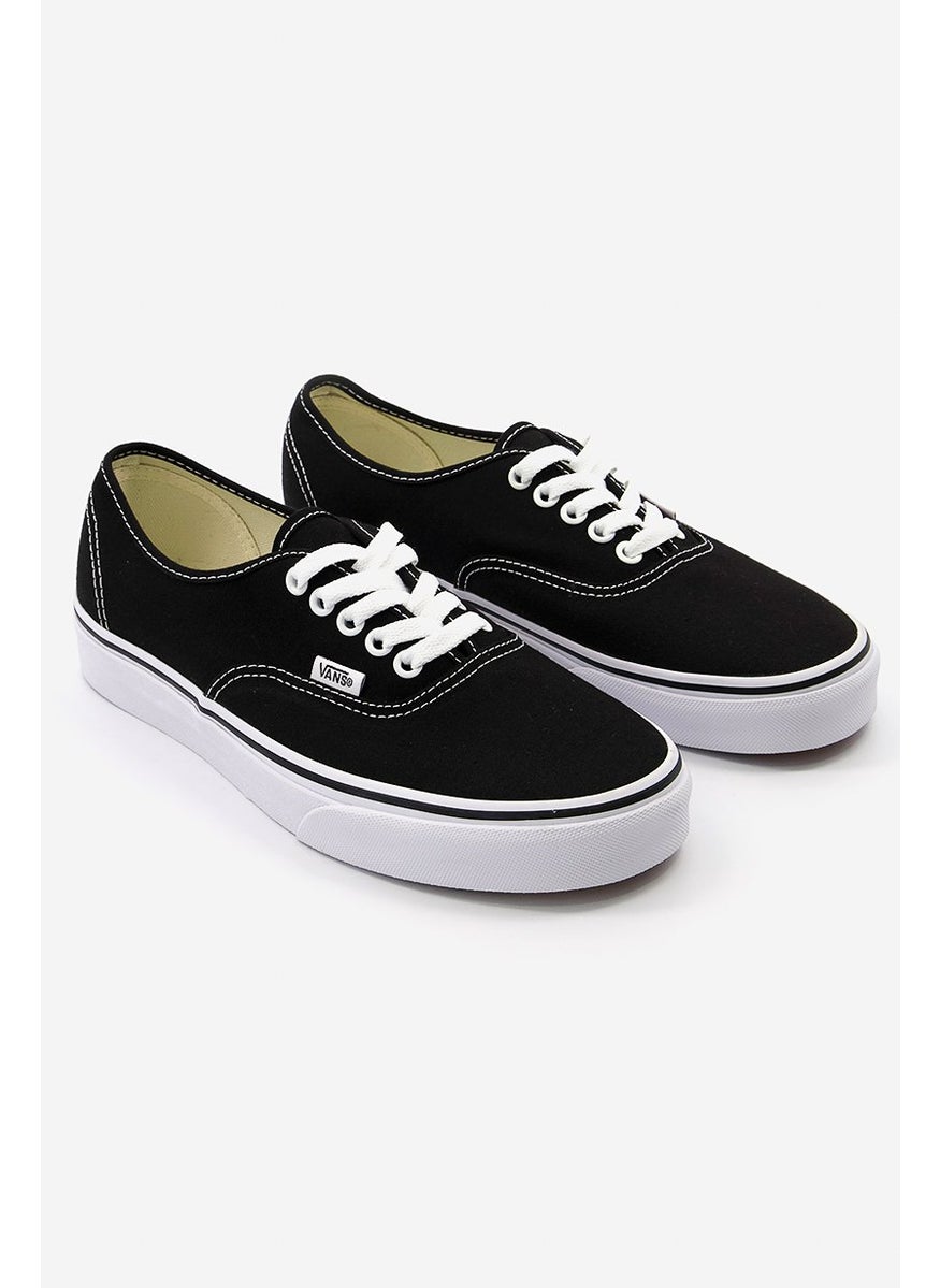 Men Lace Up Casual Sneakers, Black