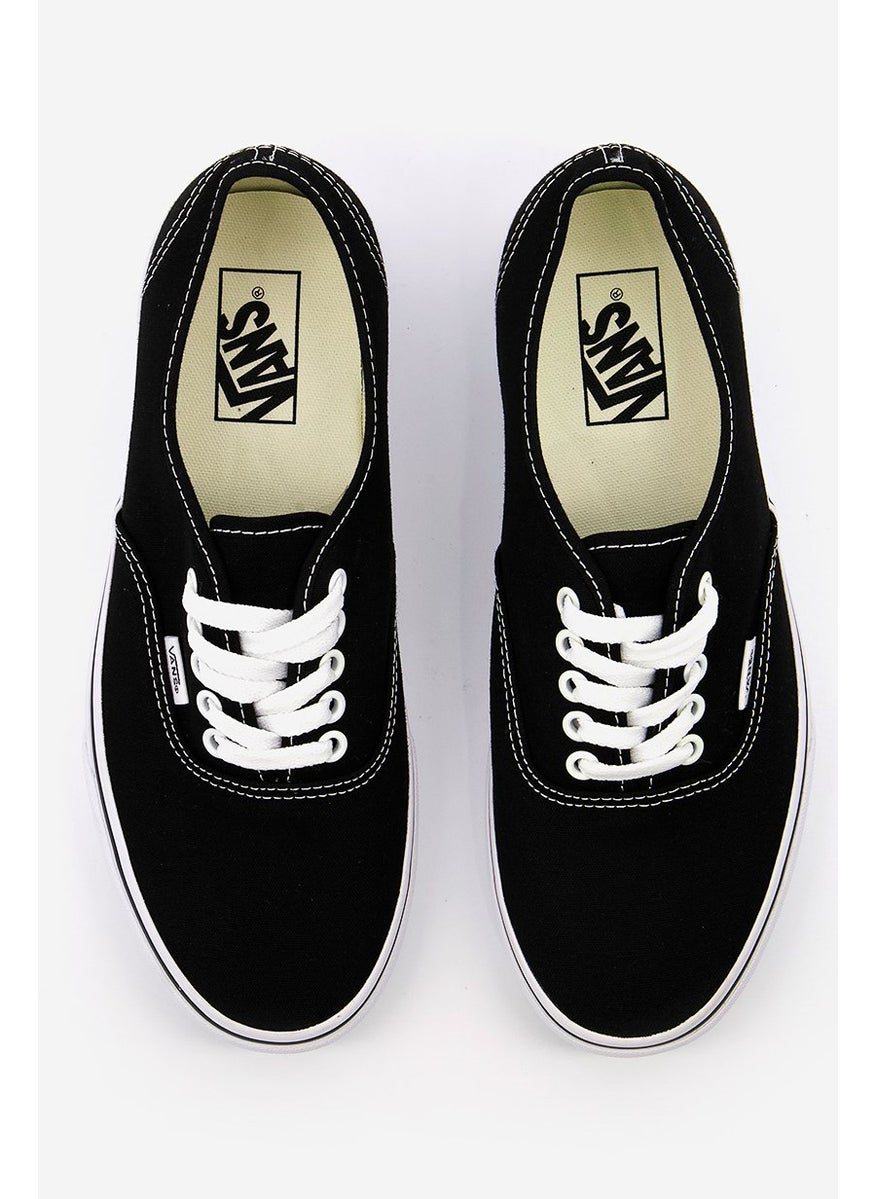 Men Lace Up Casual Sneakers, Black