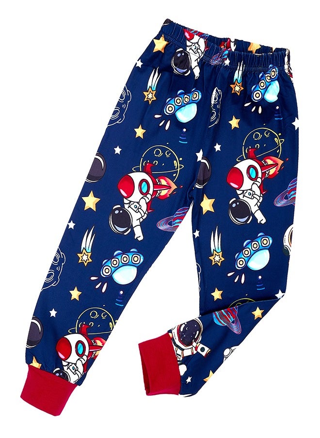 Cosmic Space Glow-in-the-Dark Cotton Pajama Set for Boys