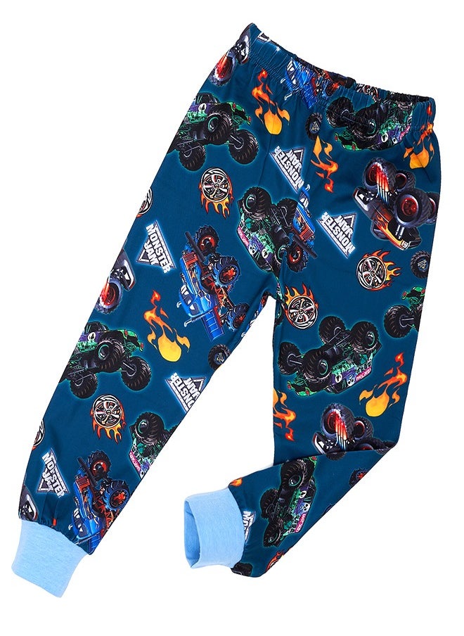 Monster Truck Glow-in-the-Dark Cotton Pajama Set for Boys