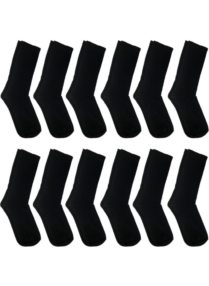 10 Pairs Men's Black Cotton Socks