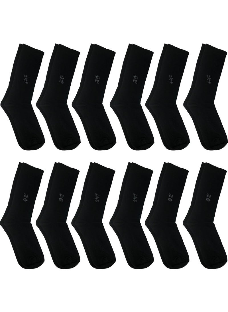 Men's 4 Season Cotton Black Economical Socks 72 Pairs Wholesale