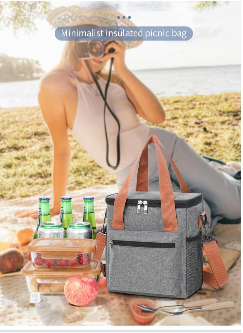 Lunch Bag,Outdoor Insulation Bag,Cooler,with Shoulder Strap - for Work, Office, School, Outdoor