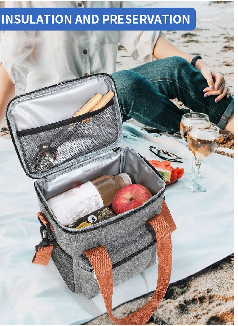 Lunch Bag,Outdoor Insulation Bag,Cooler,with Shoulder Strap - for Work, Office, School, Outdoor