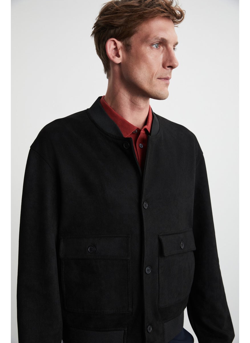 Preppy Men's Organic Cotton Black Jacket