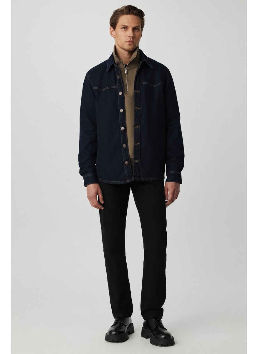 Borna Men's Denim Oversize Navy Blue Jacket