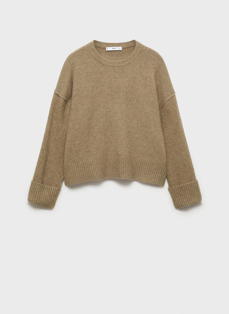 Rolled Up Sleeves Sweater