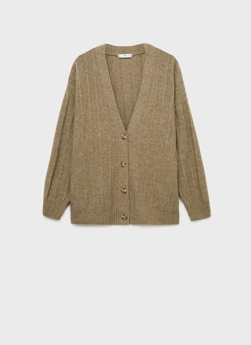 Buttoned Long Cardigan