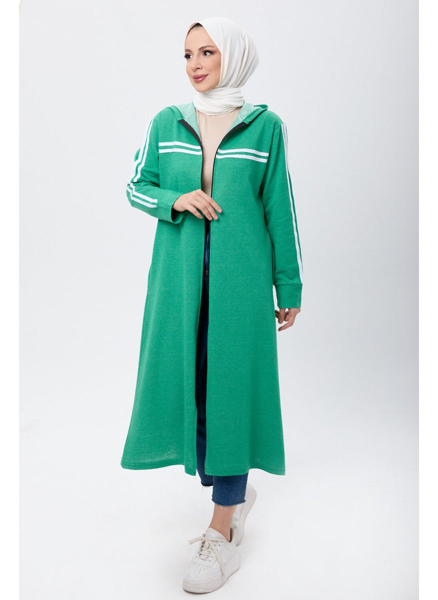 4130-GREEN Pocket Detail Abaya