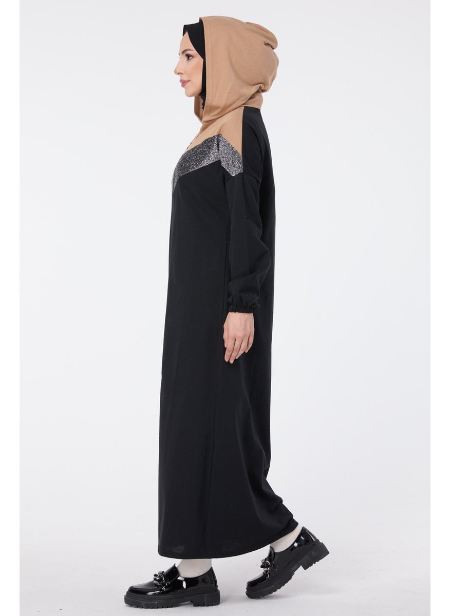 3088-BLACK-MINK Abaya