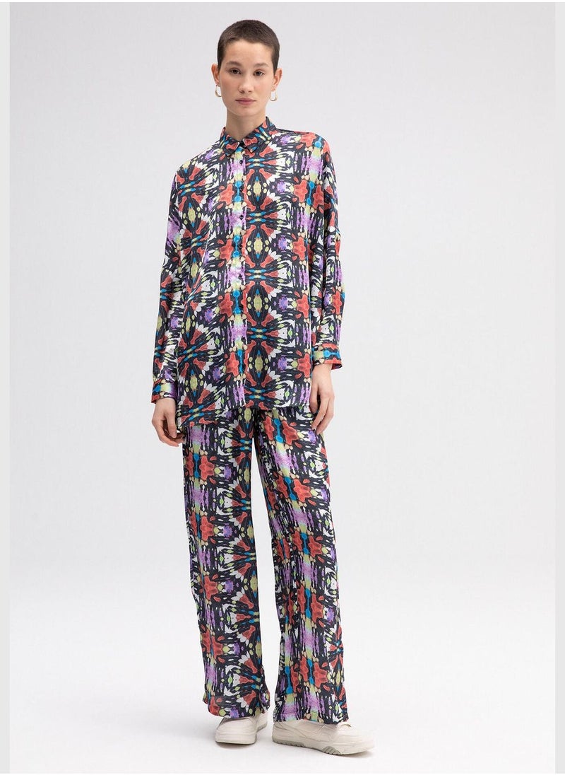 PATTERNED SHIRT TROUSERS SET