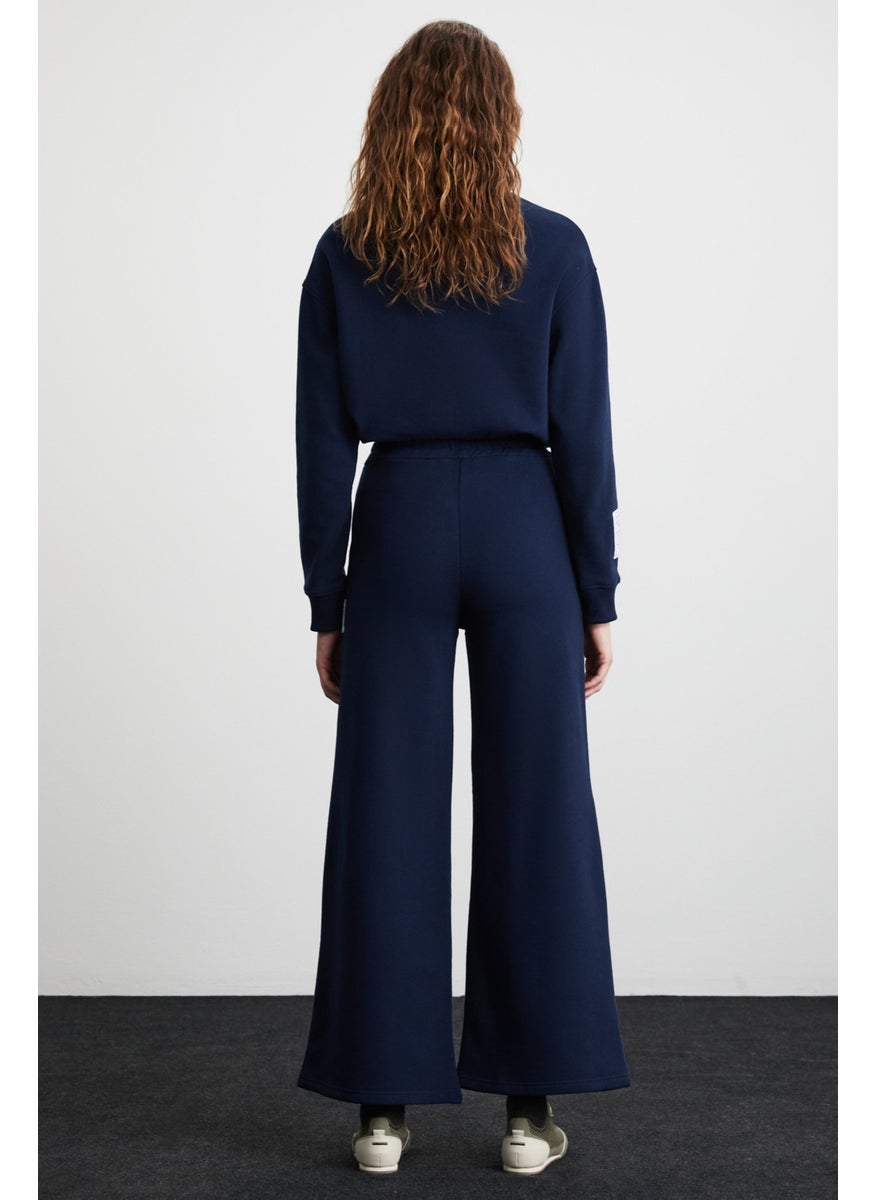 Laury 3 Yarn Women Navy Blue Trousers