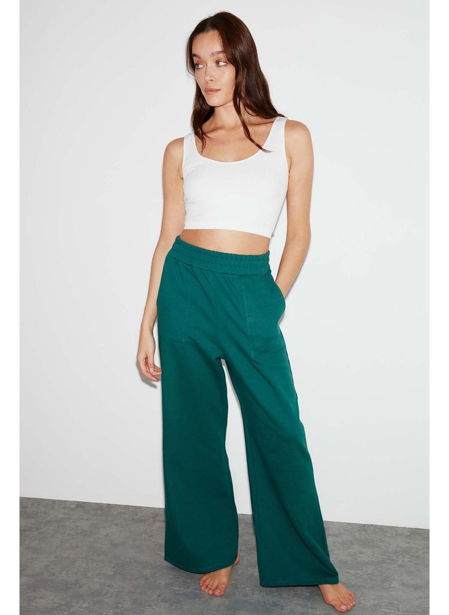 Emerald Relaxed Petrol Green Sweatpants