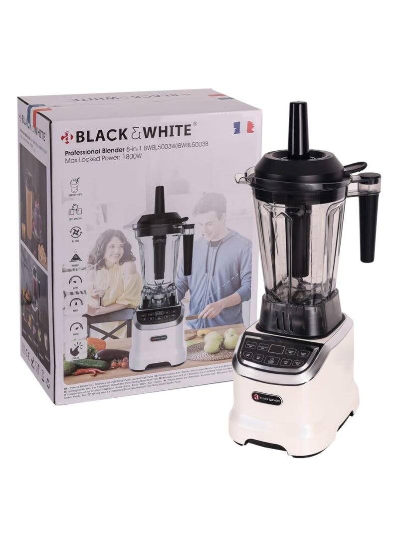 BLACK & WHITE 8 in 1 Professional Blender with max Locked Power 1800 W | BWBL5003W