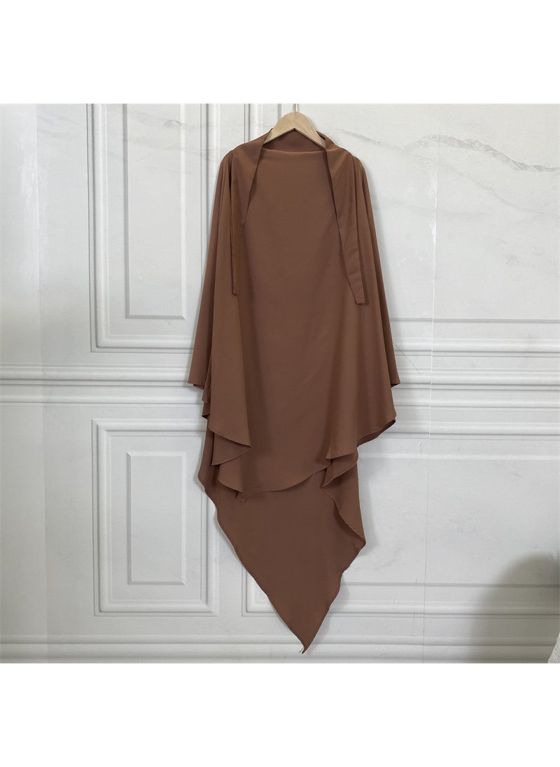 Solid Color Hijab Scarf Dubai Turkish Style 2231Brown Brown