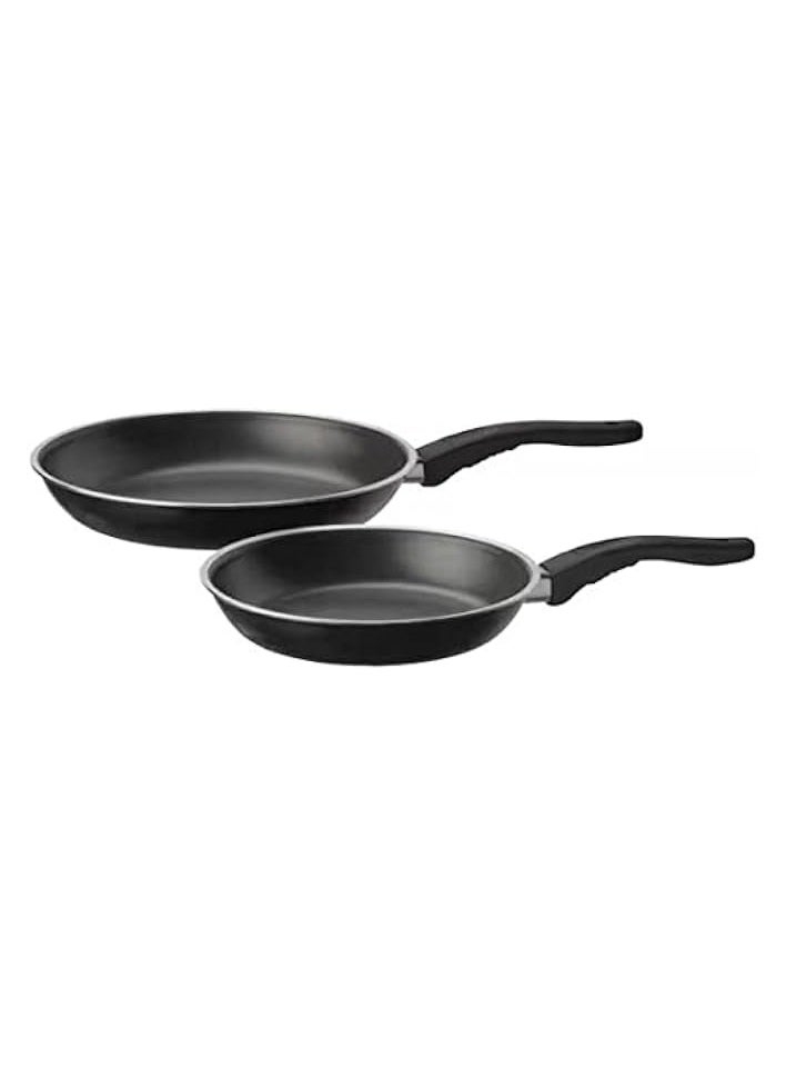 Frying Pan Set of 2, Black Teflon Classic Non-stick Coating