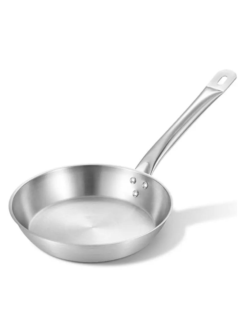 Stainless Steel Open Frypan, Silver