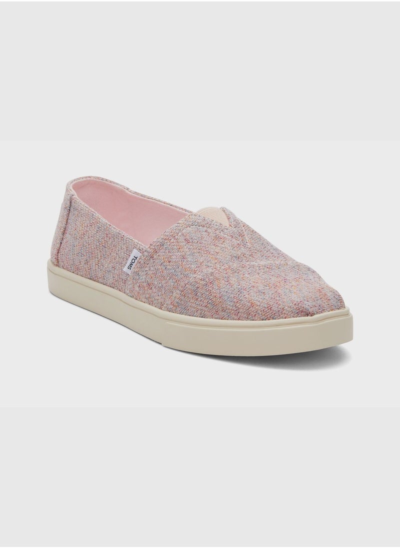 Alpargata Cupsole Pink Metallic Knit Slip-On Shoes