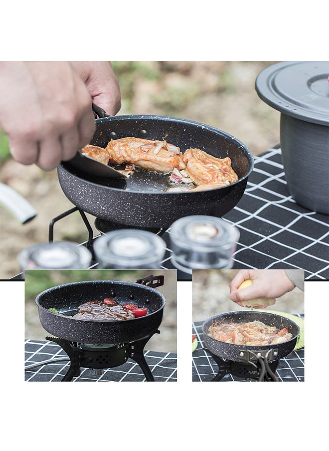 Lightweight Collapsible Nonstick Omelet Pan Outdoor Folding Quick Heating Omelet Maker Fry Pan for Camping Hiking Excursion