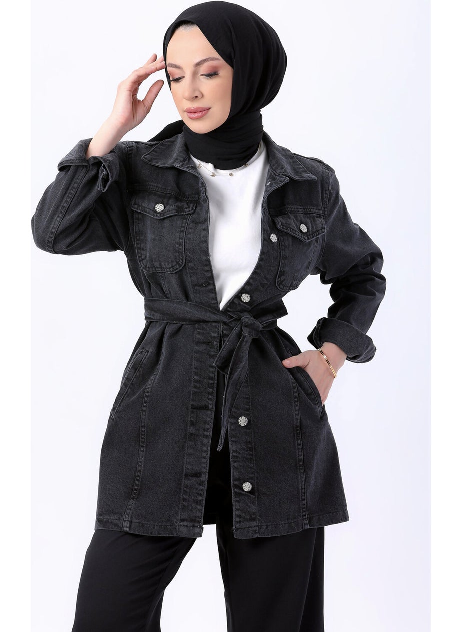 23625-ANTHRACITE Denim Jacket