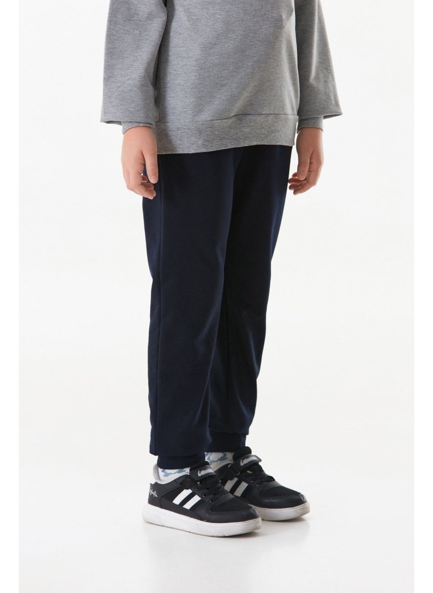 Text Printed Lace Waist Jogger Boys' Sweatpants