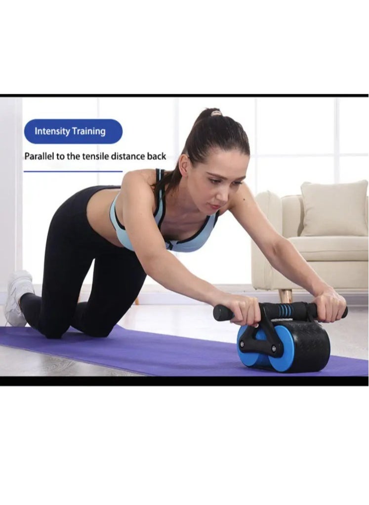 Comfortable Abdominal Roller Ab Wheel Fitness Home Gym Workout Equipment Plastic Wheels Exercise Sliders Muscle Trainer Blue