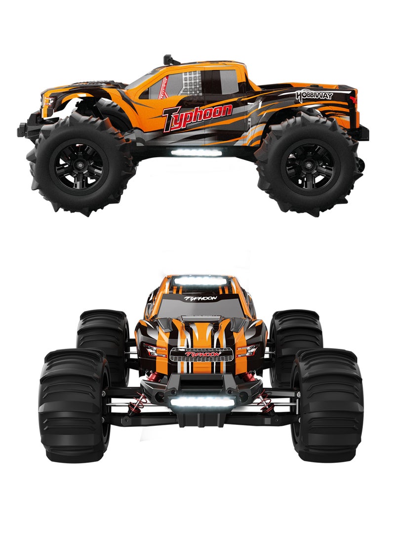 Mytoys Typhoon 1:10 RC Cars, Hobby Grade 4WD 60+ KM/H Fast Speed Remote Control Truck, All Terrain Off Road Electric Buggy with 2500 mAh Modular Battery for Adults and Boys (Advanced Modding Support)