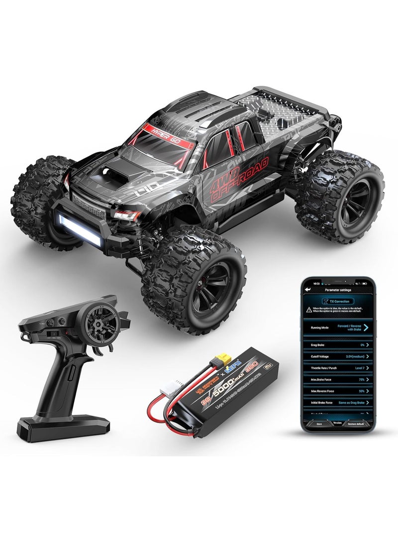 MJX 10208 V2 1/10 RC Trucks 4X4, Brushless RC Cars for Adults Fast 80 km/h, RTR Hobby 3S Electric Powered High Speed RC Car, PC Clipless Body Mounts, RC Truck Compatible with 4S Lipo