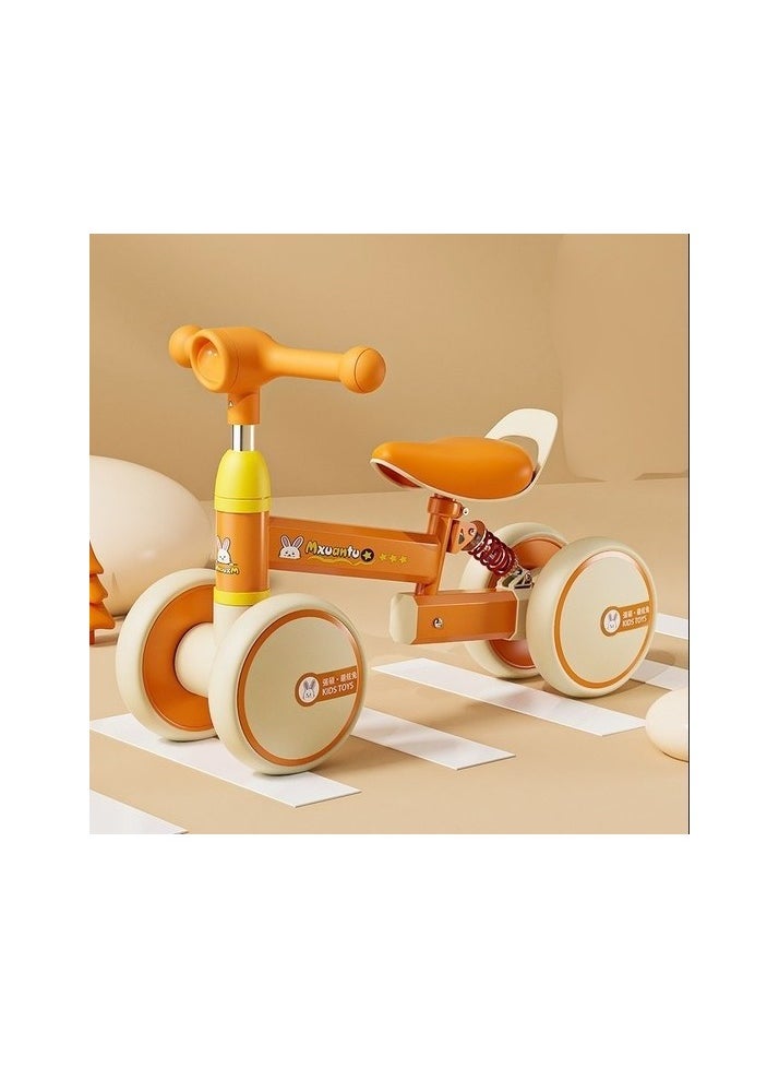 Children's Pedalless Balance Car, Four Wheels Sliding, Baby and Children Starting to Walk Colour:Orange model:1